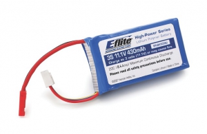 E-Flite Li-pol 11.1V 430mAh, 20C, 3s1p, JST