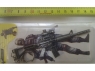 Брелок-сувенир автоматы из металла серии "Cross Fire" М16, FAMAS