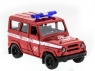 Машина "АВТОПАНОРАМА" инерц. УАЗ-469 (пожарная) 1/50, в/к 12*7*5,5 см