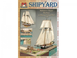 Сборная картонная модель Shipyard балтиморский клипер Berbice в верфи Quay-Portt 1780 г (№38), 1/96