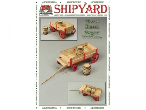 Сборная картонная модель Shipyard телега с бочками (№81), 1/96