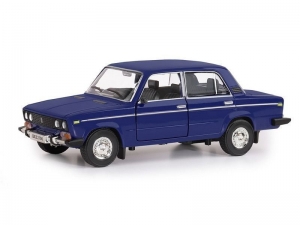 Машина "АВТОПАНОРАМА" ВАЗ 2106, 1/22, синий, инерция, в/к 24,5*12,5*10,5 см