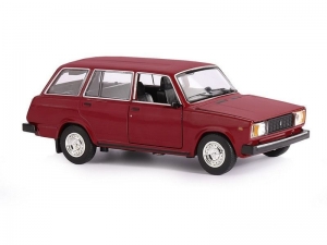 Машина "АВТОПАНОРАМА" ВАЗ 2104, 1/24, бордовый, инерция, в/к  24,5*12,5*10,5 см