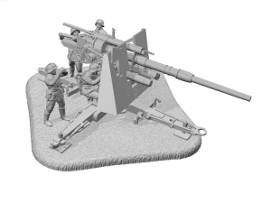 Сборные солдатики ZVEZDA Немецкое зенитное орудие FLAK-36 с расчетом, 1/72
