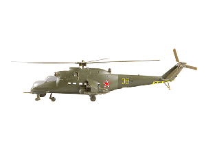Сборная модель ZVEZDA Советский ударный вертолёт Ми-24В, 1/144