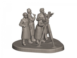 Сборные солдатики ZVEZDA Советский штаб в зимней форме, 1/72