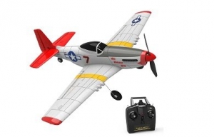 Радиоуправляемый самолет Eachine Mini Mustang P-51D RTF (2 аккумулятора)