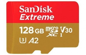 Карта памяти microSDXC UHS-I U3 SANDISK Extreme 128 ГБ