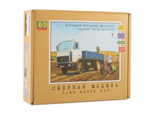 Сборная модель AVD МАЗ-5337 бортовой, 1/43