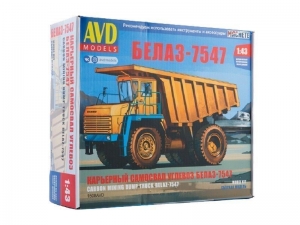 Сборная модель AVD Карьерный самосвал БЕЛАЗ-7547, 1/43