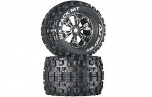 Покрышка и колёсный диск перед/зад Six-Pack MT 3.8" 17 мм (2шт.) (хром)