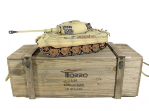 Радиоуправляемый танк Torro King Tiger 1/16 дым (для ИК боя) V3.0 2.4G RTR