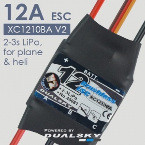 Бесколлекторный регулятор хода Dualsky XC1210BA V2, ESC 12A, 2-3s LiPo, for plane & heli