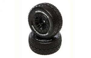 Покрышка и колёсный диск перед/зад SpeedTreads Konekt SC, Traxxas Slash/Rustler, ECX 4x4 12 мм (2шт)