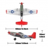 Радиоуправляемый самолет Volantex RC Mustang 400мм 2.4G 2ch LiPo RTF с гироскопом (цвет синий)