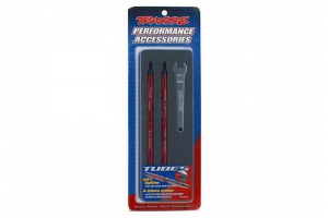 Traxxas Тяги 5х124мм удерживающие ступицы задних колес для TRAXXAS Maxx (анодированный алюм. красный), 2шт.  
