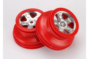 Traxxas Диски SCT для автомоделей масштаба 1:10, красный/хром, 2шт.