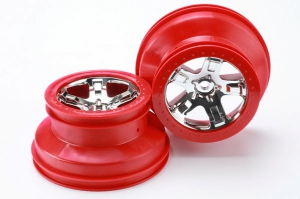 Traxxas Диски для полнопривод. зад/перед, для заднепривод. зад chrome/red, 2шт.