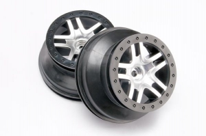 Traxxas Диски передние для заднеприв. автомоделей, chrome/black, 2шт.