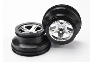 Traxxas Диски передние для заднеприводных моделей, chrome/black, 2шт.