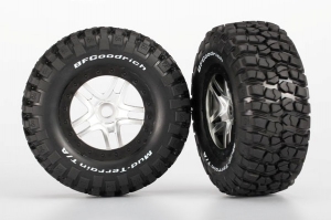 Traxxas Колеса в сборе для Slayer Pro 4WD chrome/black, 2шт.