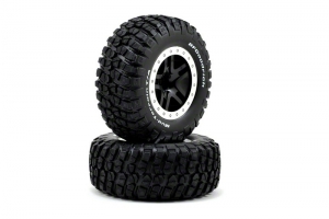 Traxxas Колеса в сборе для моделей шорт-корс траков масштаба 1:10, 2 шт. 