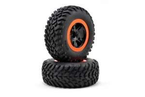 Traxxas Колеса в сборе передние для моделей шорт-корс траков масштаба 1:10, 2шт.