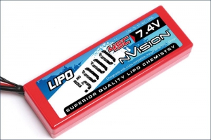 nVision Li-pol 7.4V 5000mAh, 45C, 2s1p, Deans T-Plug