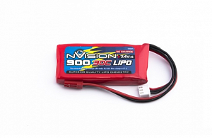 nVision Li-pol 7.4V 900mAh, 30C, 2s1p, JST