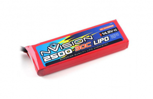 nVision Li-pol 14.8V 2500mAh, 30C, 4s1p, Deans T-Plug