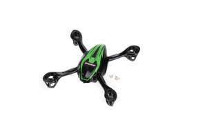Traxxas Canopy, upper and lower, QR-1, green/ mounting screws (5)