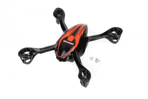 Traxxas Canopy, upper and lower, QR-1, orange/ mounting screws (5)