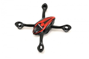 Traxxas Canopy, upper and lower, QR-1, red/ mounting screws (5)