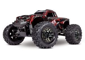 Радиоуправляемый монстр Traxxas HOSS 4X4 VXL 3S (оттененный красный)