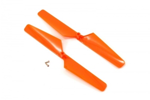 Traxxas Rotor blade set, orange (2)/ 1.6x5mm BCS (2)