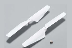 Traxxas Rotor blade set, white (2)/ 1.6x5mm BCS (2)