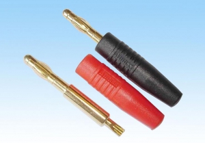 AMASS Разъем банан D4.0мм позолоченный (Red ИЛИ Black, silikon) 1шт !!!