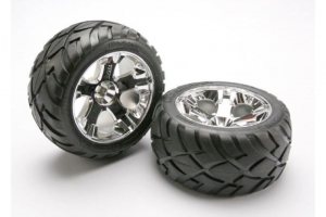 Traxxas Колеса в сборе нитро-задние/электро-передние для автомоделей масштаба 1:10, хром, 2шт.