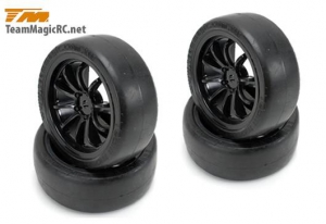 Team Magic Колеса туринг 1/10 в сборе (10 спиц / Black ) 4шт
