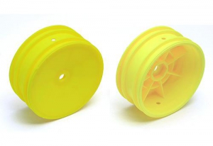 Associated Диски багги 1/10 передние hex, yellow (2шт)