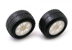 Associated Колеса в сборе 1/18 Standard Spoked (2шт)