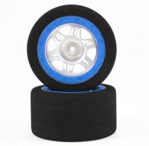 Fastrax Микропора 1/16th Pre-mounted Foam Tyres on Replica Beadloc Wheels  - Blue (2шт)