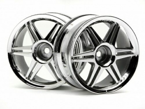 HPI Диски 1/10 - (12 спиц CORSA CHROME 26MM / вынос 3MM) 2шт