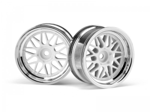 HPI Диски 1/10 - HRE C90 26мм CHROME/WHITE (6мм/2шт)