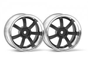 HPI Диски 1/10 - RAYS GRAM LIGHTS 57S-PRO CHROME/BLACK (6мм OFFSET) 2шт
