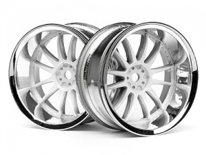 HPI Диски 1/10 - WORK XSA 02C 26mm CHROME/WHITE (вынос 9mm) 2шт