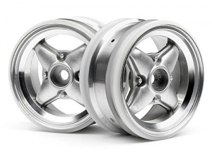 HPI Диски 1/10 мини - MX60 4 SPOKE MATTE CHROME (вынос 0mm/ 2шт)