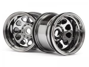 HPI Диски трак 1/10 - CLASSIC KING WHEEL Черный хром (2.2IN/2шт)