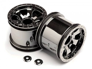 HPI Диски трак 1/10 - WARLOCK BLACK CHROME (2.2in) 2шт