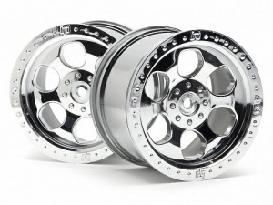 HPI Диски трак 1/8 - SHINY CHROME (83X56MM/ hex 14mm) 2шт